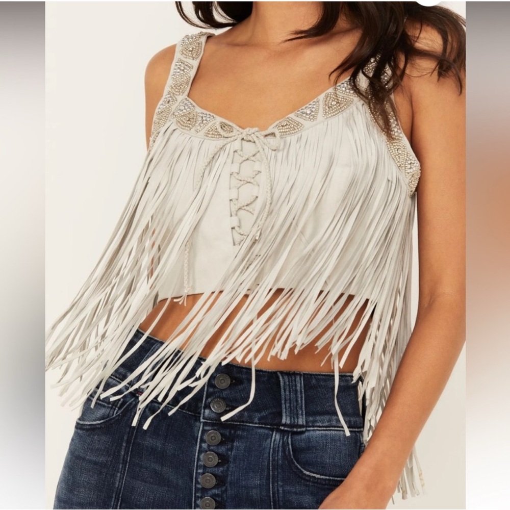 GEORGIA FRINGE LACE-UP BUSTIER IDYLLWIND